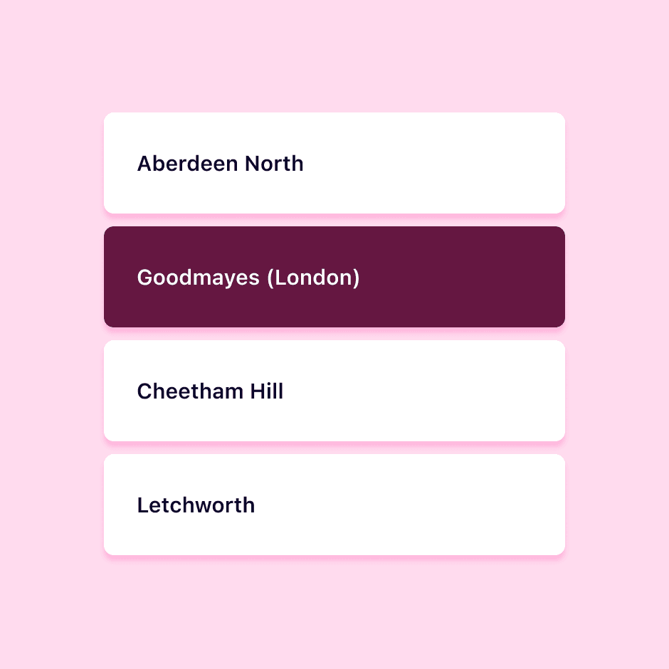 Choose Test Centres